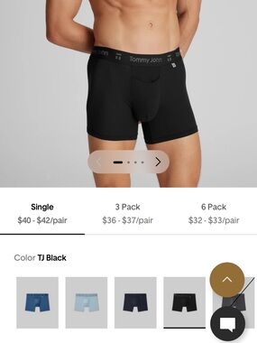 Tommy John Second Skin 4” Boxer Briefs 4 pair